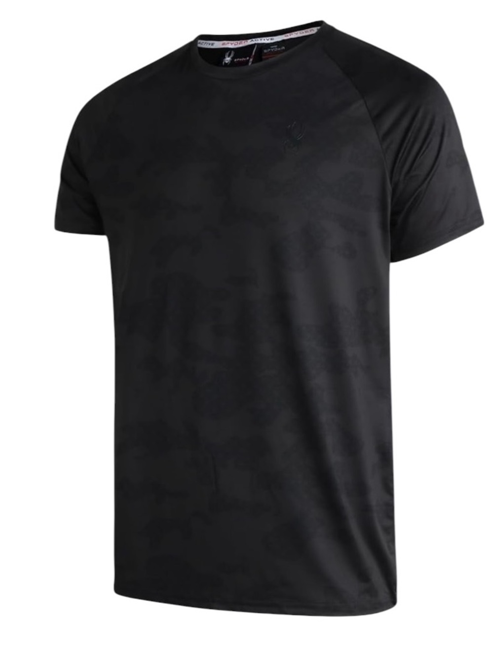 Spyder Men’s Active Crewneck Dry Fit Camo Short Sleeve Athletic Gym Shirt NWOT